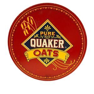 Pure Quaker Oats Limited Edition 1983 Vintage Tin Collector Decorative Recipe